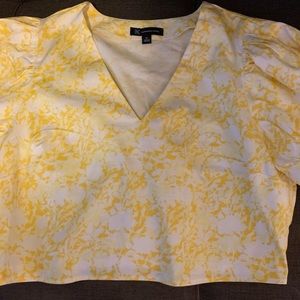 Puffed sleeve cotton top Michael Kors